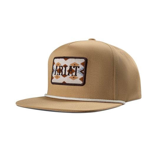 Ariat Tan Southwestern Patch Snapback Cap