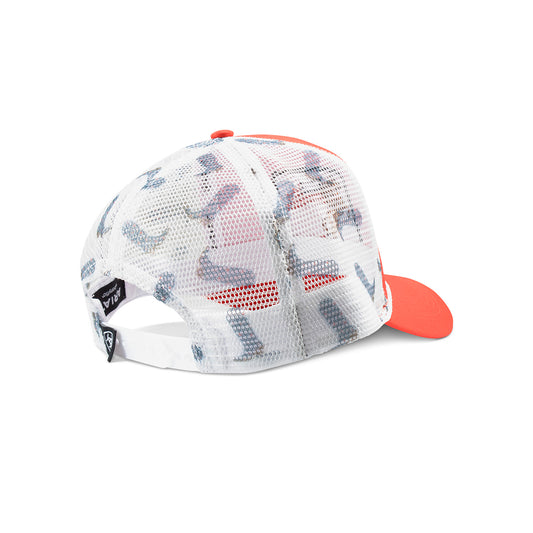 Ariat Ladies Red Rearing Horse Patch Snapback Cap