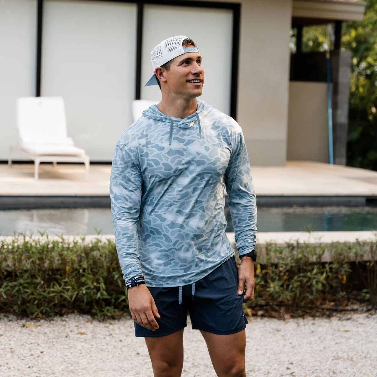Burlebo Performance Hoodie in Seaside Camo
