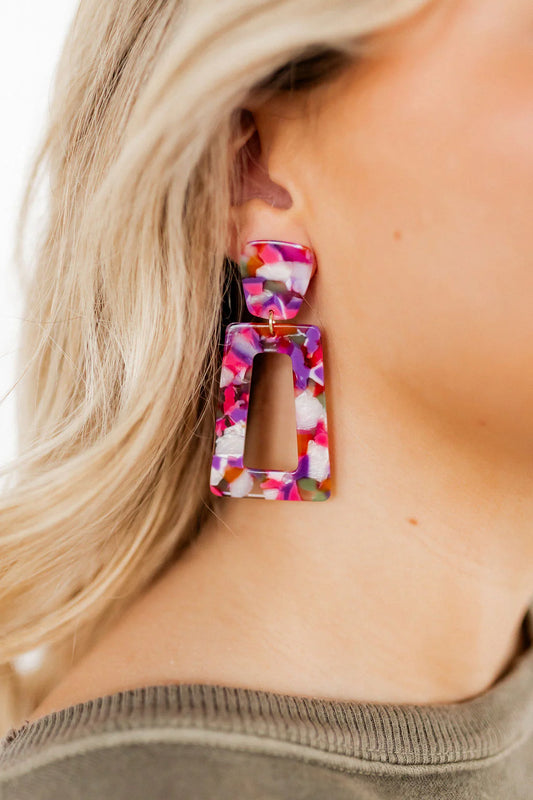 Linny Co Kennedy Pink Multi Earrings