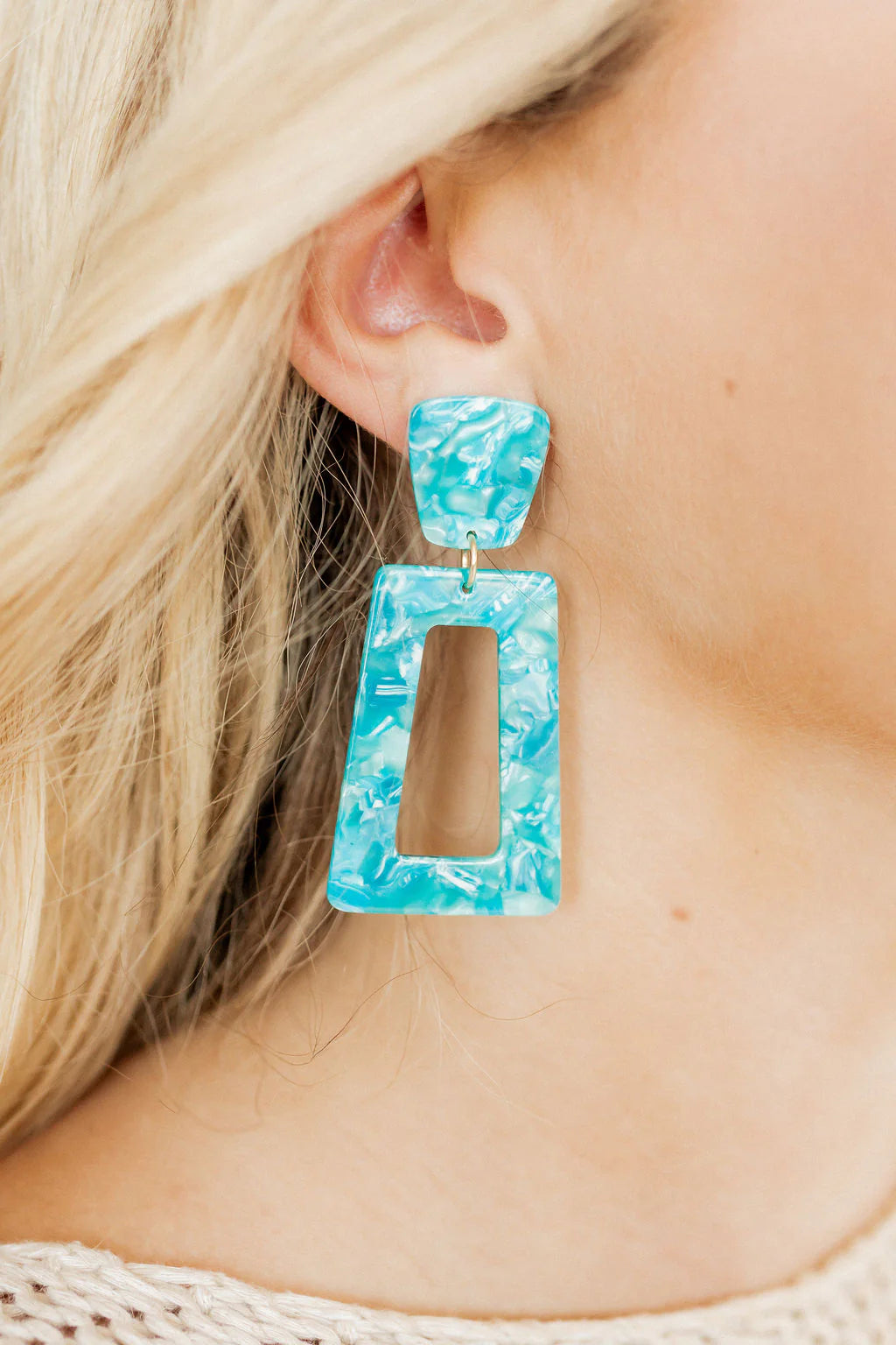 Linny Co Kennedy Atlantis Teal Earrings