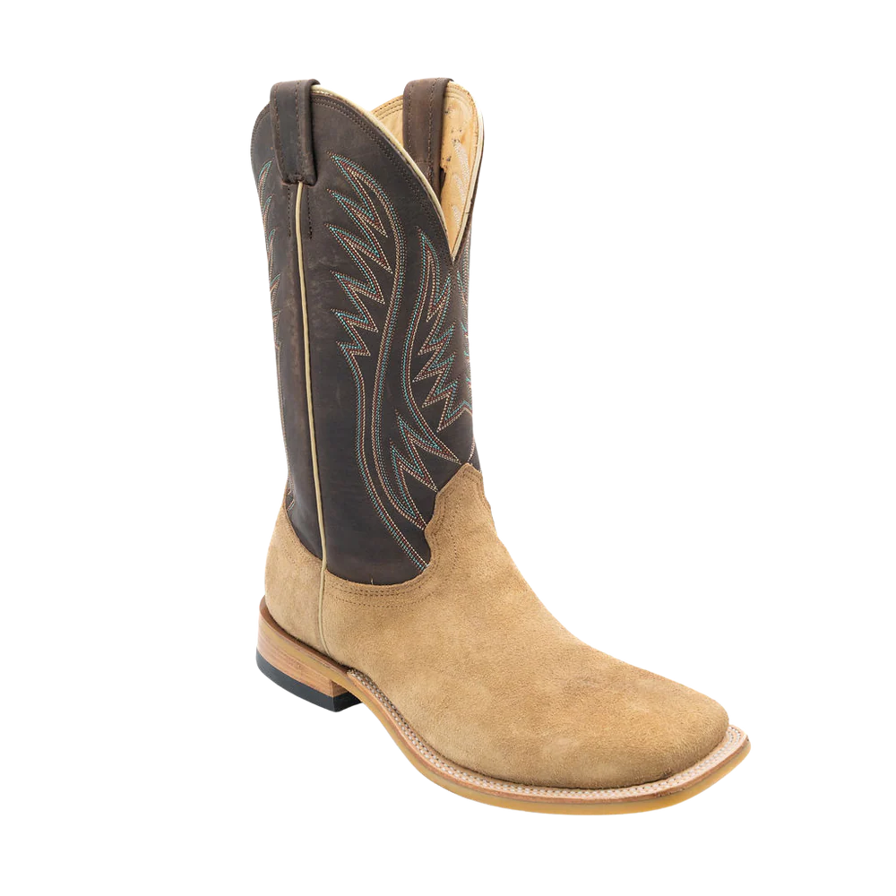 Fenoglio Tan Victoria Roughout with Brown Mexkite Cowboy Boot