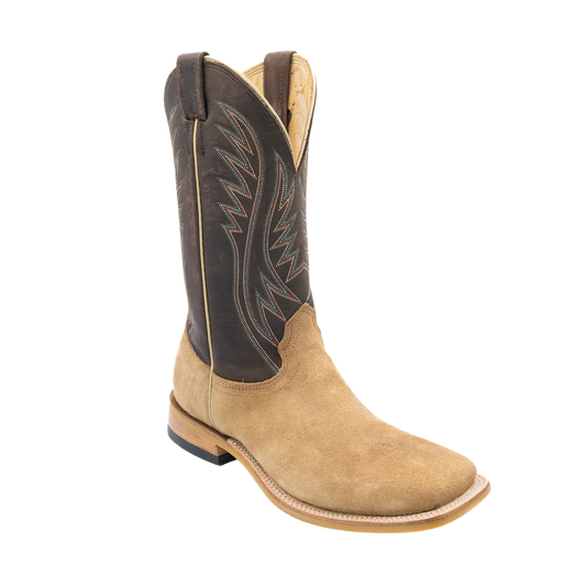 Fenoglio Tan Victoria Roughout with Brown Mexkite Cowboy Boot