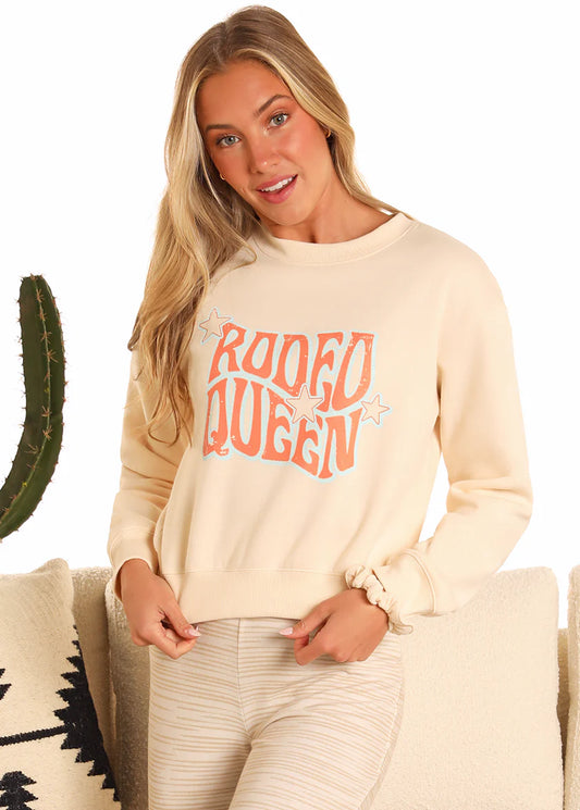 Rock & Roll Denim Rodeo Queen Graphic Pullover