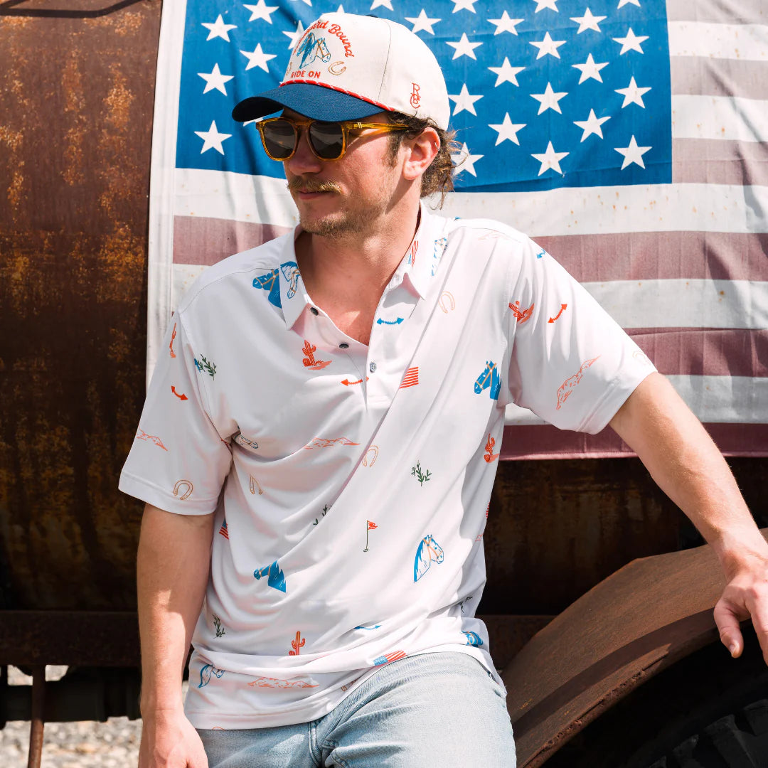 Raised by Coyotes Americana Polo