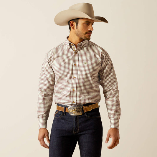 Ariat Off White Pro Series Sultan Classic Fit Long Sleeve Shirt