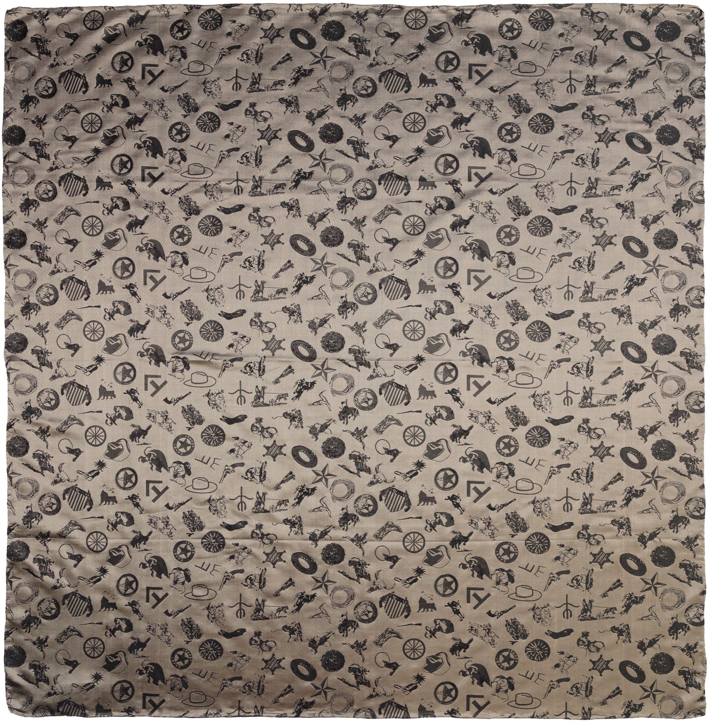 Wyoming Traders Silver Cowboy Baroque Wild Rag