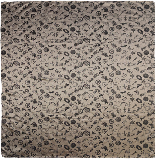 Wyoming Traders Silver Cowboy Baroque Wild Rag