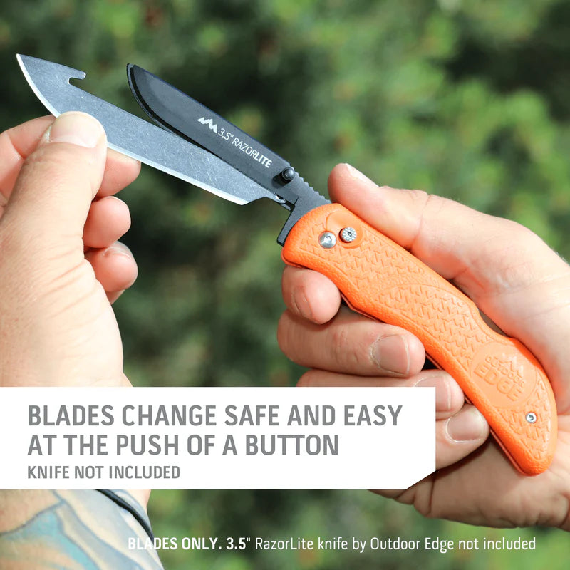Outdoor Edge 3.5" Drop Point Replacement Blades - 6-Pack