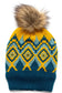 Myra Shilo Beanie in Yellow & Blue