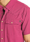 Rock & Roll Denim TEK Western Stretch Pink Short Sleeve Shirt
