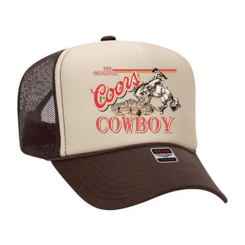 Coors Cowboy Brown and Tan Trucker Hat