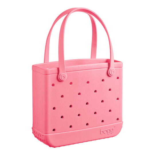 Pink Baby Boggs tote bag with handle on a white background