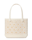 Beige leopard Baby Bogg tote bag, on a white background