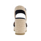 Mia Shoes Barossa Wedge Sandal in Navy Denim