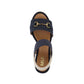 Mia Shoes Barossa Wedge Sandal in Navy Denim