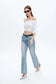 Bayeas High Rise Straight Leg Denim Jeans in Swiss Blue