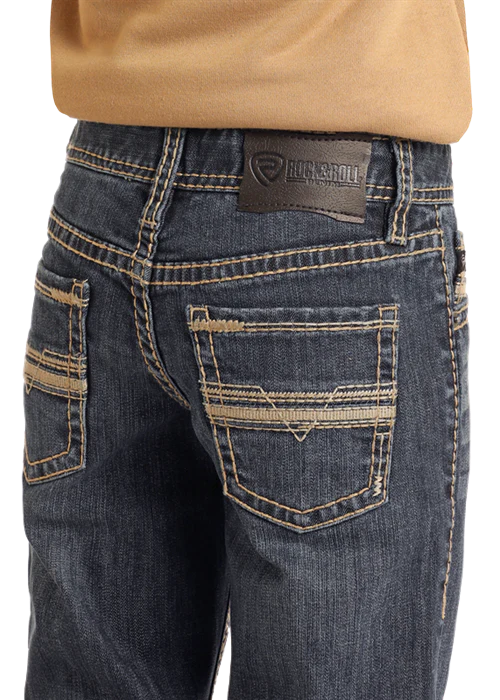 Rock & Roll Denim Boy's Barbed Wire Stitch Bootcut Jeans