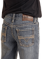 Rock & Roll Flat Seam Embroidered Revolver Jean in Medium Vintage