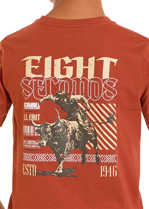 Rock & Roll Boys' Eight Seconds Graphic Tee