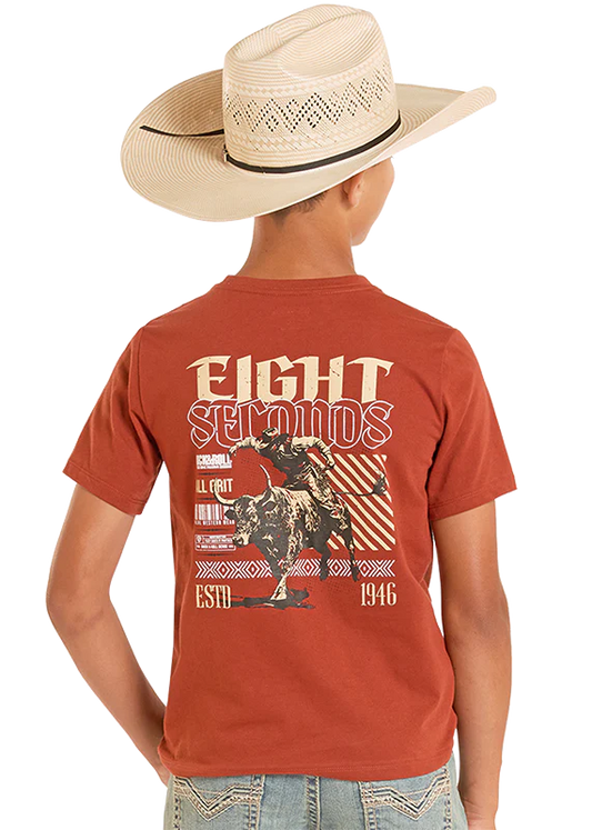 Rock & Roll Boys' Eight Seconds Graphic Tee