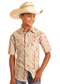 Rock & Roll Boys' Vertical Aztec Short Sleeve Snap Shirt