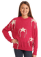 Rock & Roll Denim Girls' Star Fringe Sweater