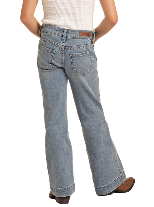 Rock & Roll Girl's Front Pocket Detail Trouser Jean