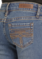 Rock & Roll Raised Boot Embroidered Trouser