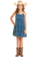 Rock & Roll Denim Girls' Eyelet Dress in Blue