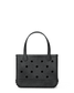 Black Bitty Bogs bag with perforated design on a white background