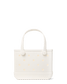 Cream shimmer Bitty Bogg bag on a white background