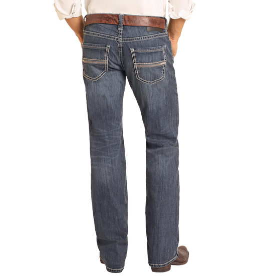 Rock & Roll Denim Regular Fit Two-Tone Stitch Straight Leg Jean