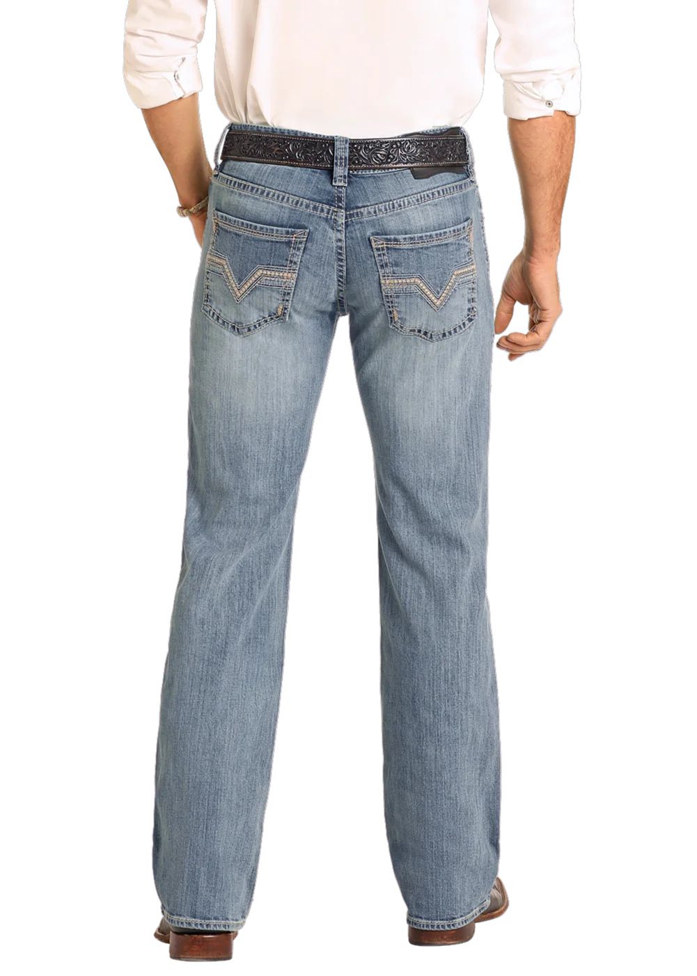 Rock & Roll Denim Regular Fit Ladder Stitch Straight Leg Jean