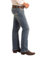 Rock & Roll Slim Fit Simple Embroidered Pocket Straight Leg Jeans
