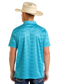 Rock & Roll Denim Turquoise Striated Polo