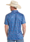 Rock & Roll Denim Pink Cactus Print Polo