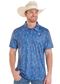 Rock & Roll Denim Pink Cactus Print Polo