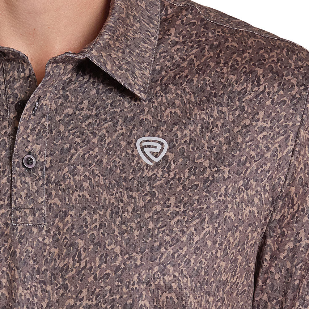 Rock & Roll Dark Brown Camo Polo