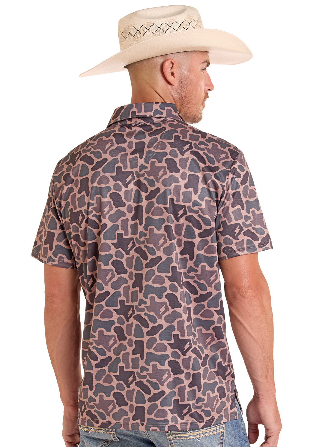 Rock & Roll Koe Wetzel Traditional Texas Camo Polo