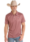 Rock & Roll Maroon Medallion Print Polo