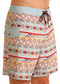 Rock & Roll Striped Aztec Board Shorts
