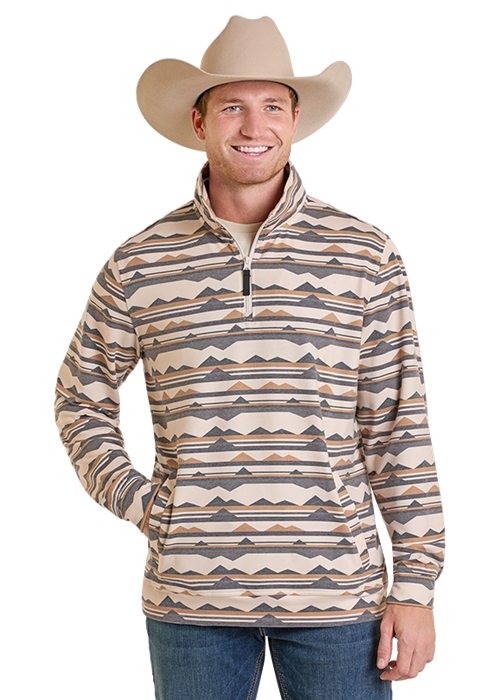 Rock & Roll Abstract Printed Pullover
