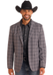 Rock & Roll Men's Indigo Plaid Sports Coat