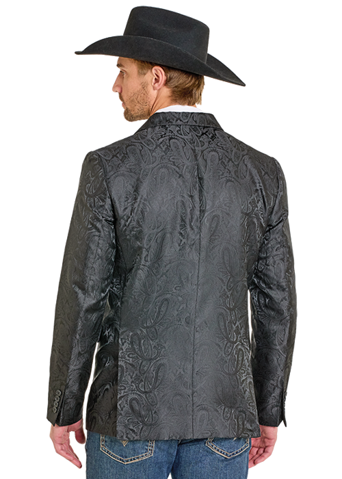 Rock & Roll Black Jacquard Paisley Sport Coat