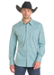 Rock & Roll Geometric Print Slim Fit Snap Shirt