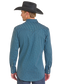 Rock & Roll Geo Print Long Sleeve Snap Shirt in Caribbean