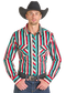 Rock & Roll Men's Dale Brisby Striped Button-Down Shirt