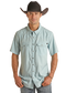 Rock & Roll TEK Western Aqua Short Sleeve Shirt