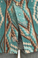 Rock & Roll Denim Men's Turquoise Aztec Print Short Sleeve Snap Shirt